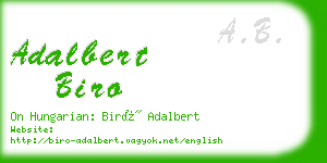 adalbert biro business card